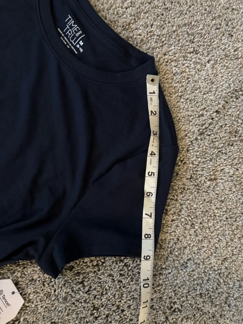 Time and Tru Women’s Short Sleeve Tees - Navy and Light Pink Size M - Picture 7 of 14